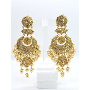 22kt Gold Kundan Diamond Polki Earring